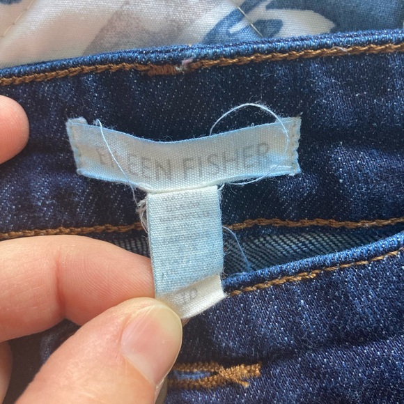 Eileen Fisher Dark Wash Denim Blue Jeans Women’s size 10 - Picture 3 of 8